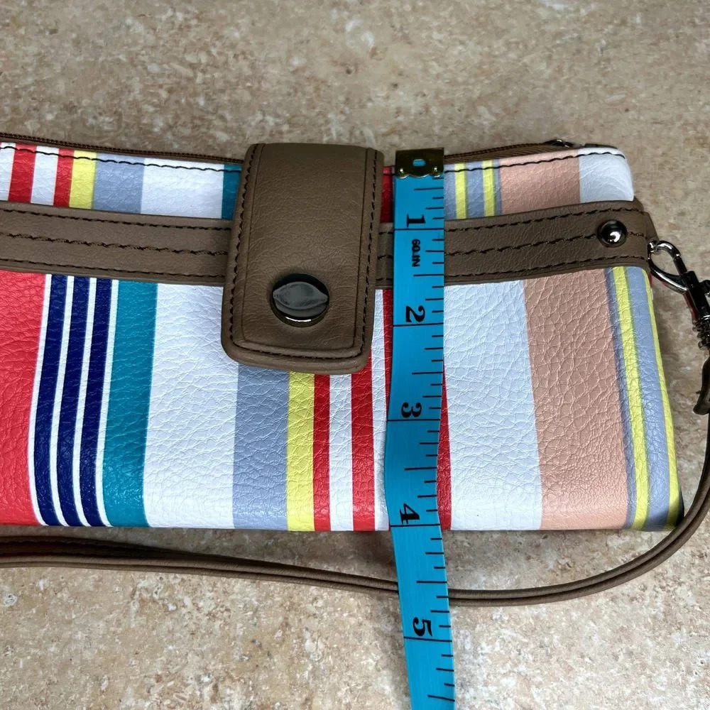 Crossbody Striped Multicolor Wallet - Picture 9 of 14